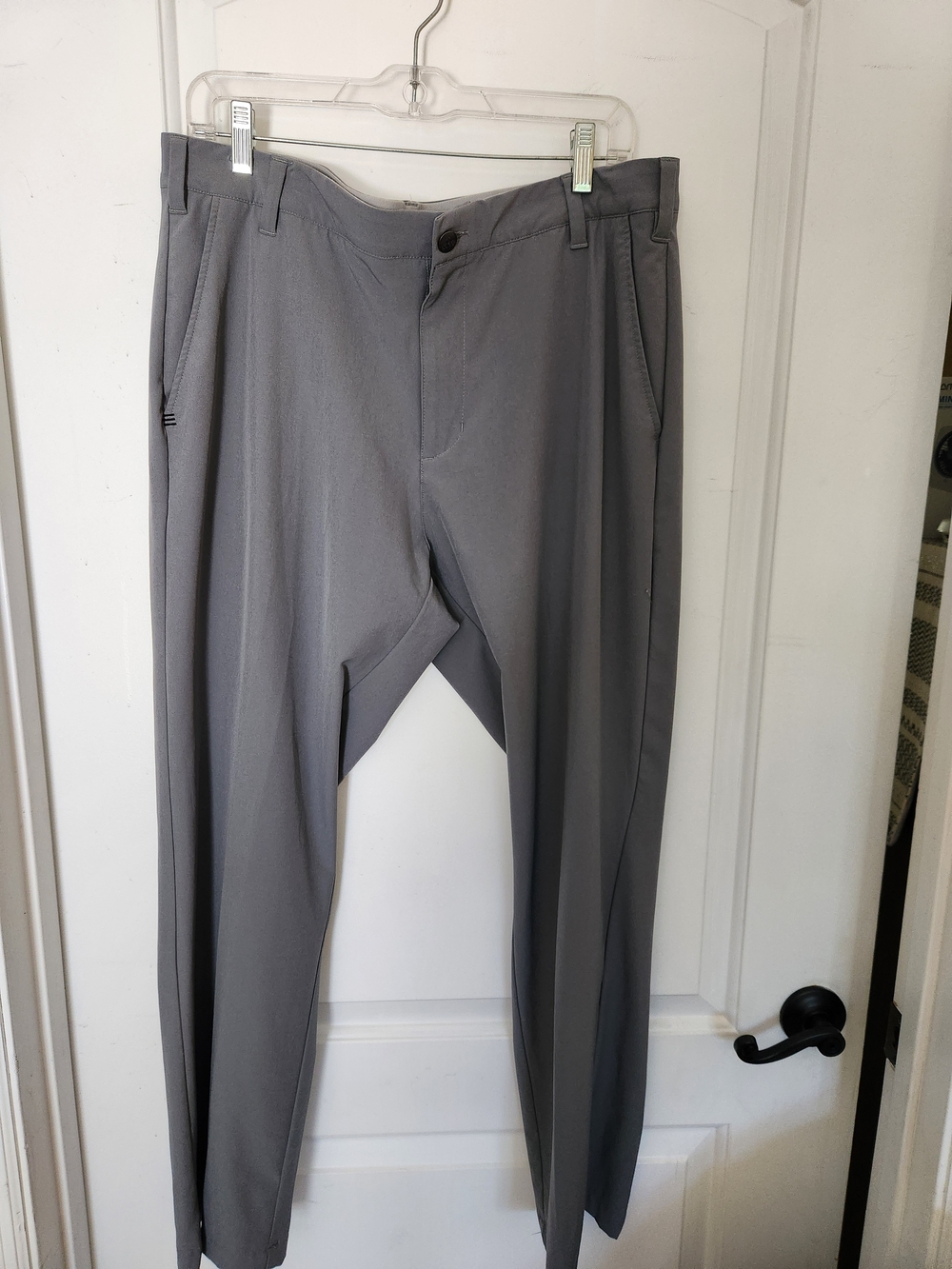 adidas Men's Gray Dress Pants - Straight Tailored Style